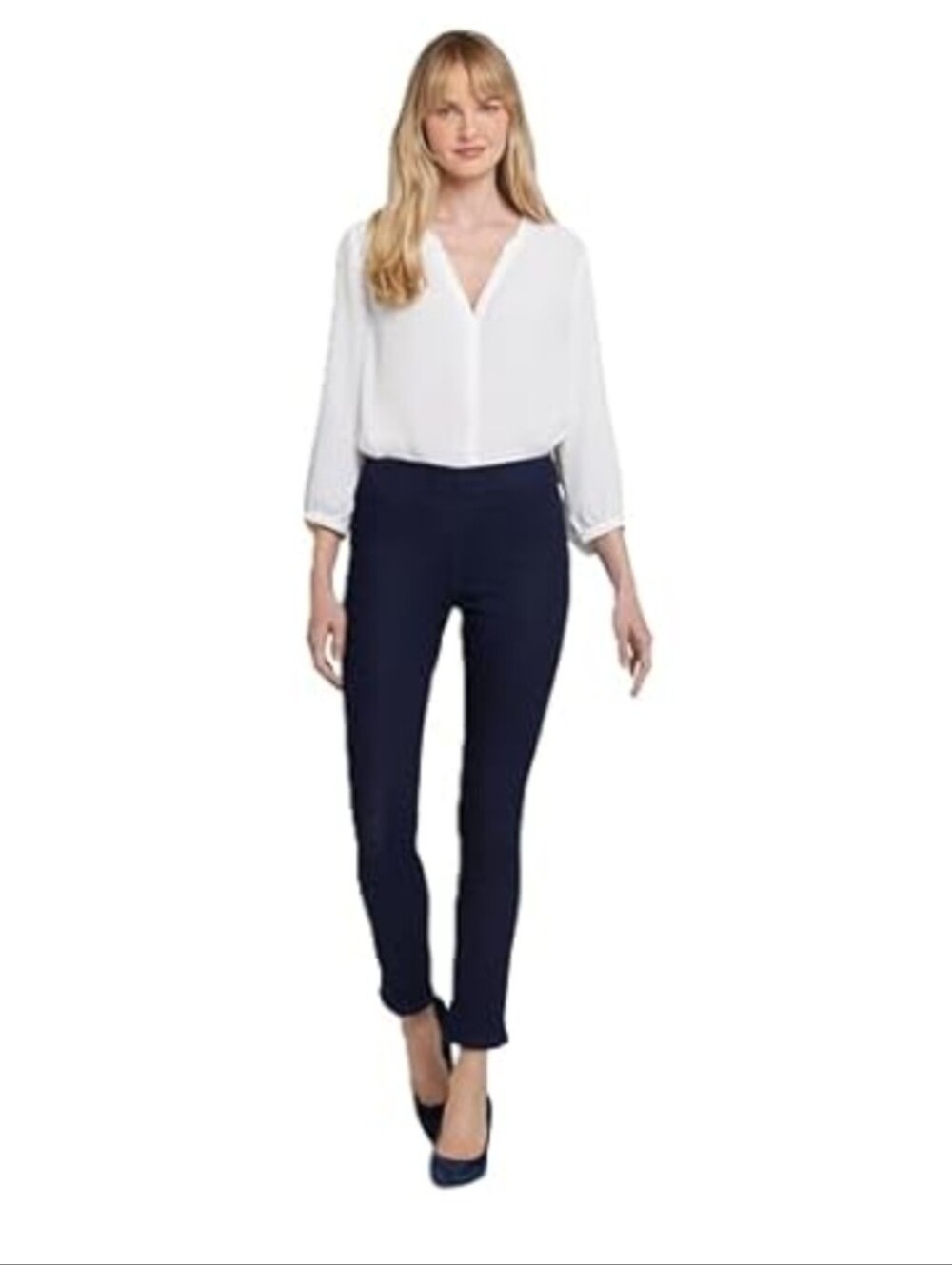 NYDJ Women's Navy Skinny High-Rise Pants